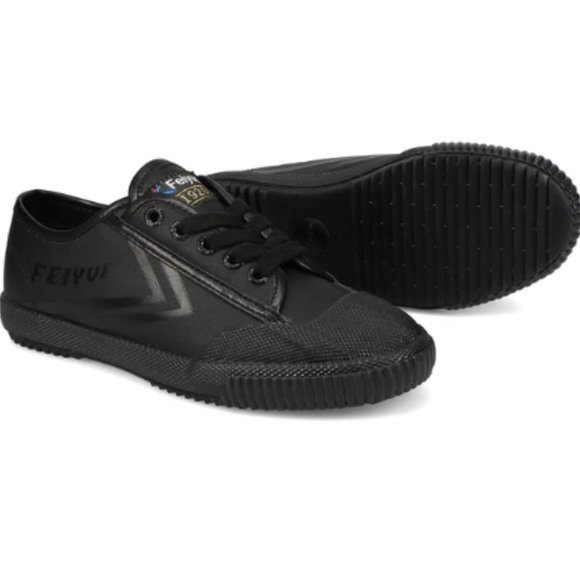 Feiyue Black Vegan Leather Shoe - FE LO 1920 - Picture 1 of 7